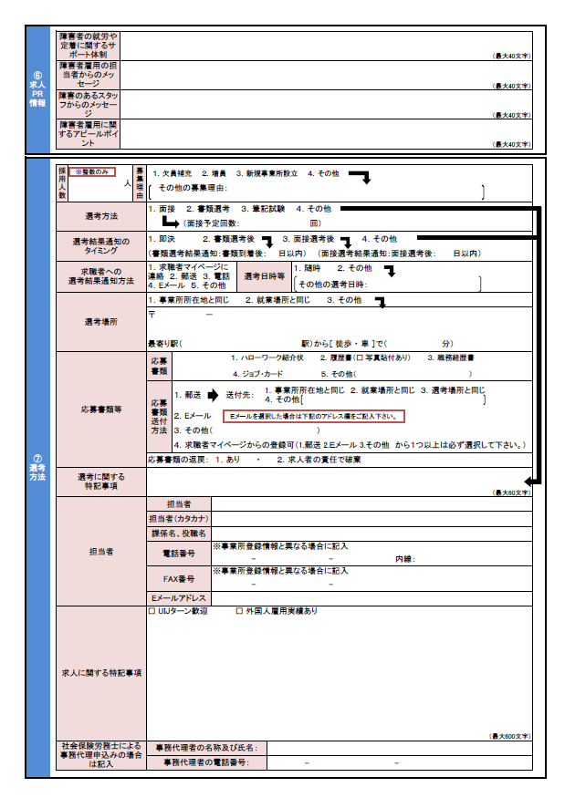 求人票サンプル